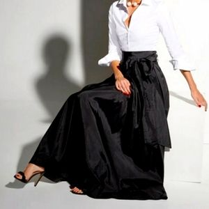 𝅺CHRISTIAN Aujard - Vintage Black Taffeta Skirt…